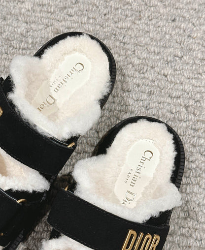 CHD Sandals Slippers Shearling Woman