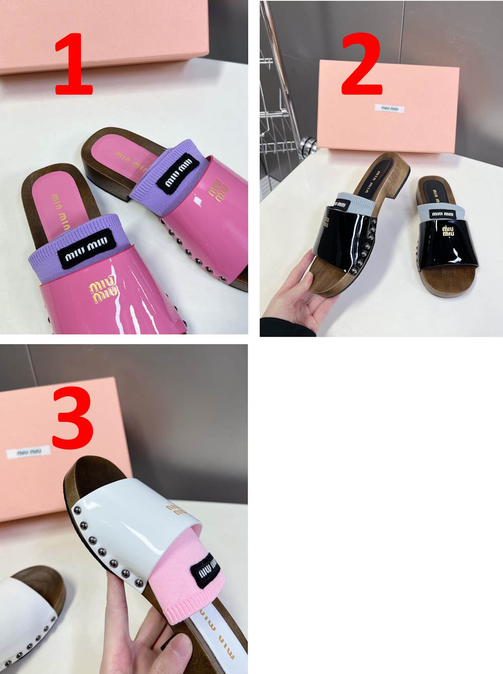 MU MI  Sandals Slippers 3 Color's Woman