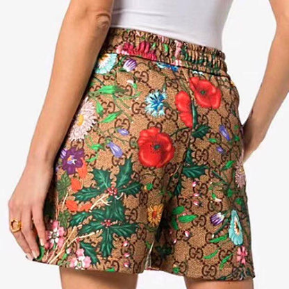 GU Shorts Sweatpants Flowers