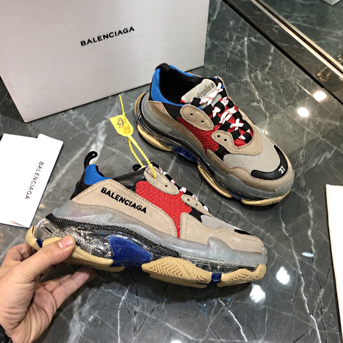 SNBAL  Triple S Sneakers Transparent Sole