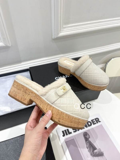 CHL Shearling  Mule Slippers 4 Color 's