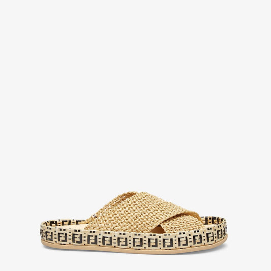 FEN Reflection Raffia Slippers