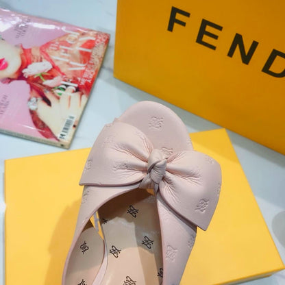 Fen Slippers Heels Pink