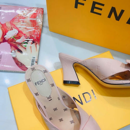 Fen Slippers Heels Pink