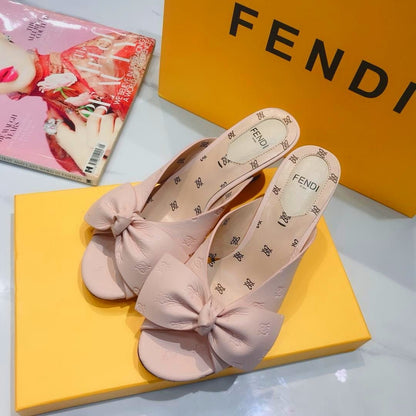 Fen Slippers Heels Pink