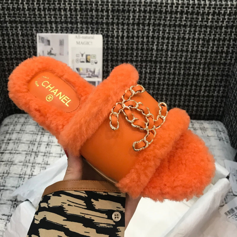 Chl Ugg Slippers Orange