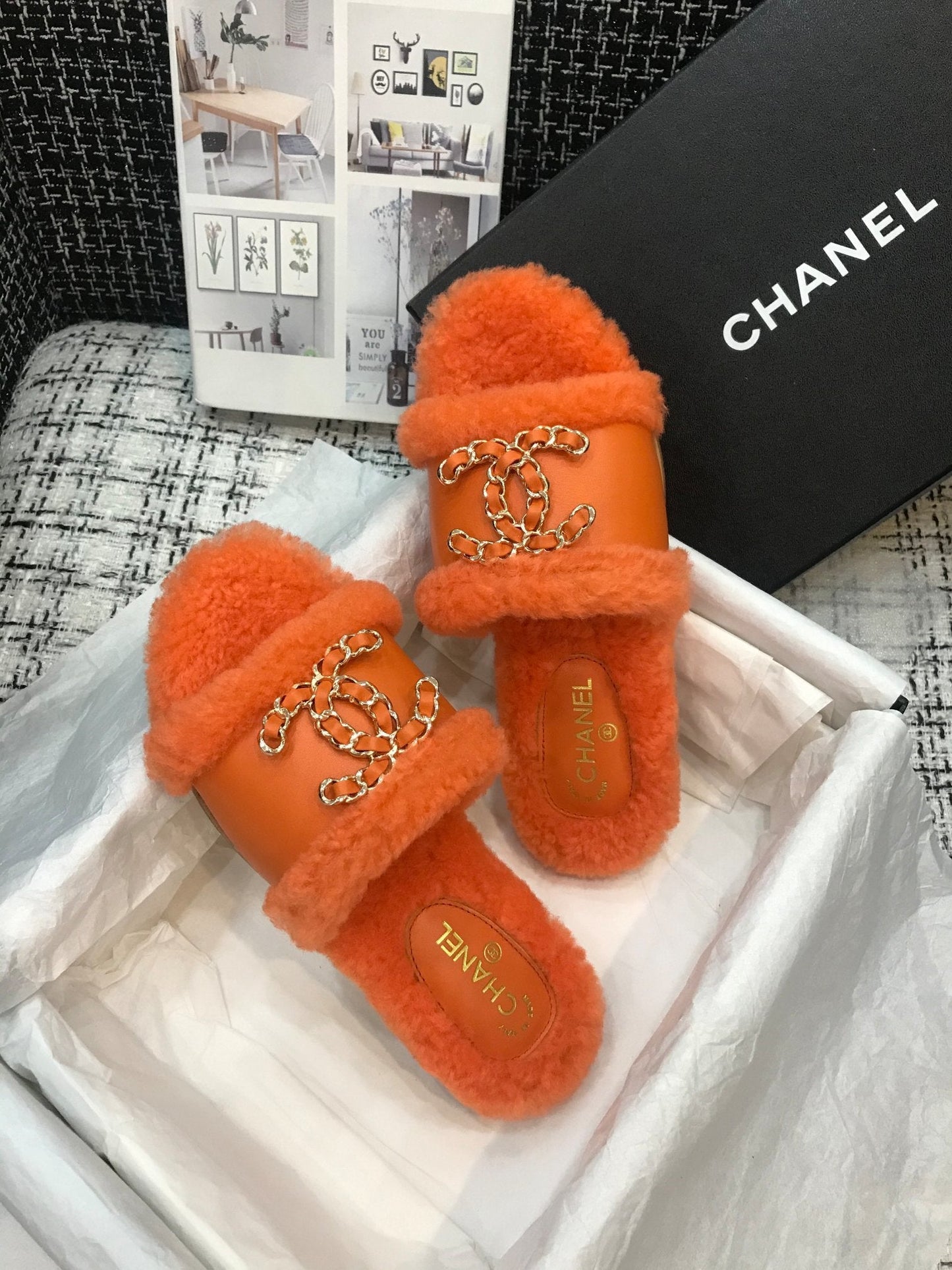 Chl Ugg Slippers Orange