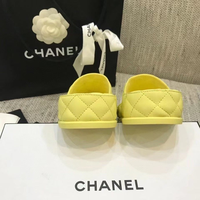 CHL  Slippers Flat Yellow Wedge