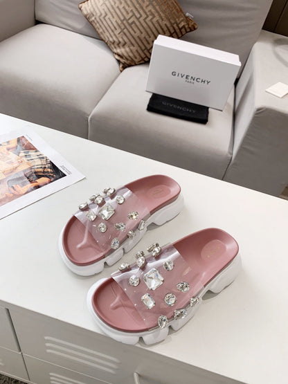 Givenjy  Slippers Pink Stones