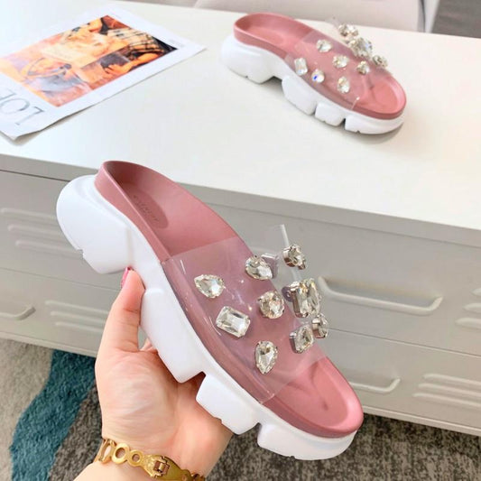 Givenjy  Slippers Pink Stones