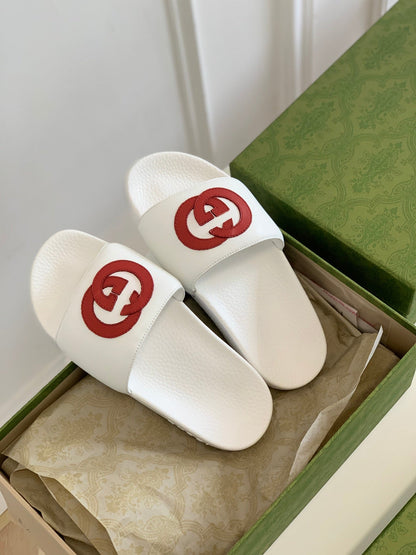 GU Slippers Slide White