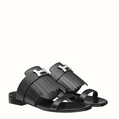 HRM Slippers Black Flat