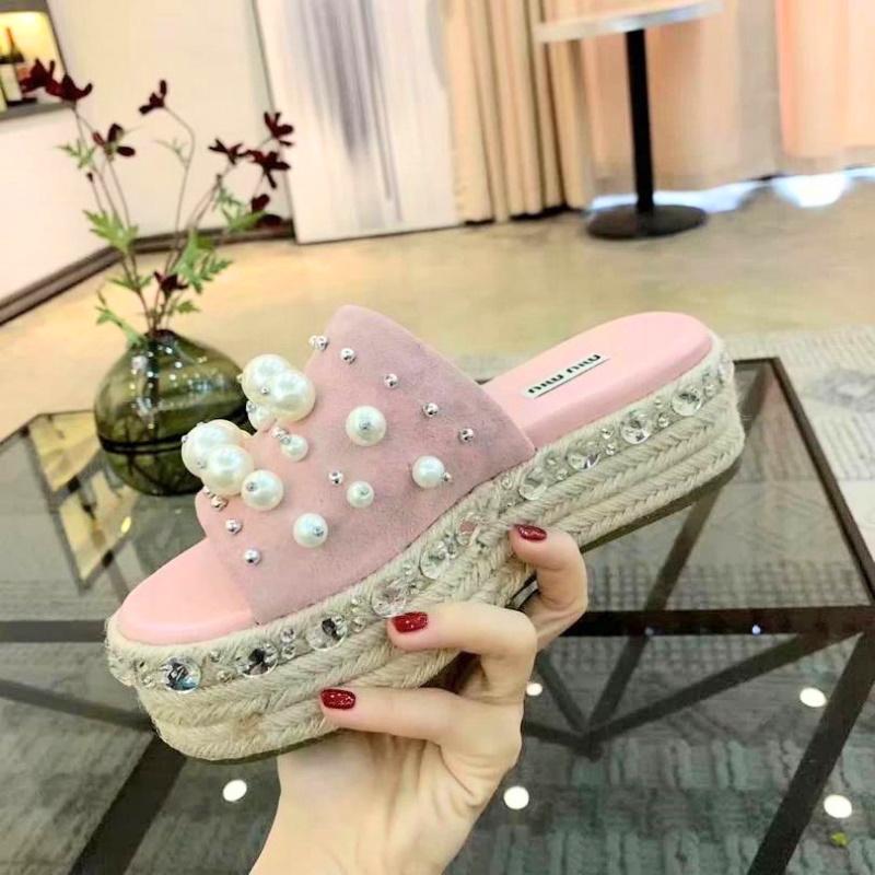 Miu Mi Slippers Pearl Pink