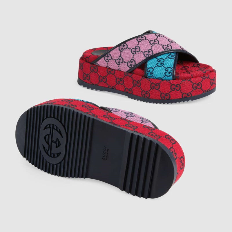 GU Sandals Slippers Colorful Platform