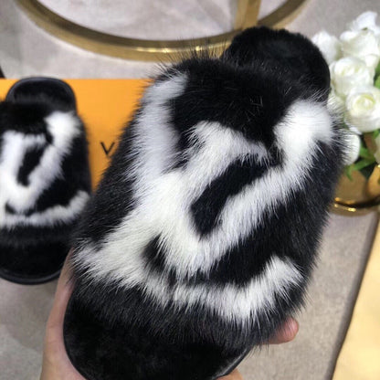 LU Mule Slippers Fur 2 Colors