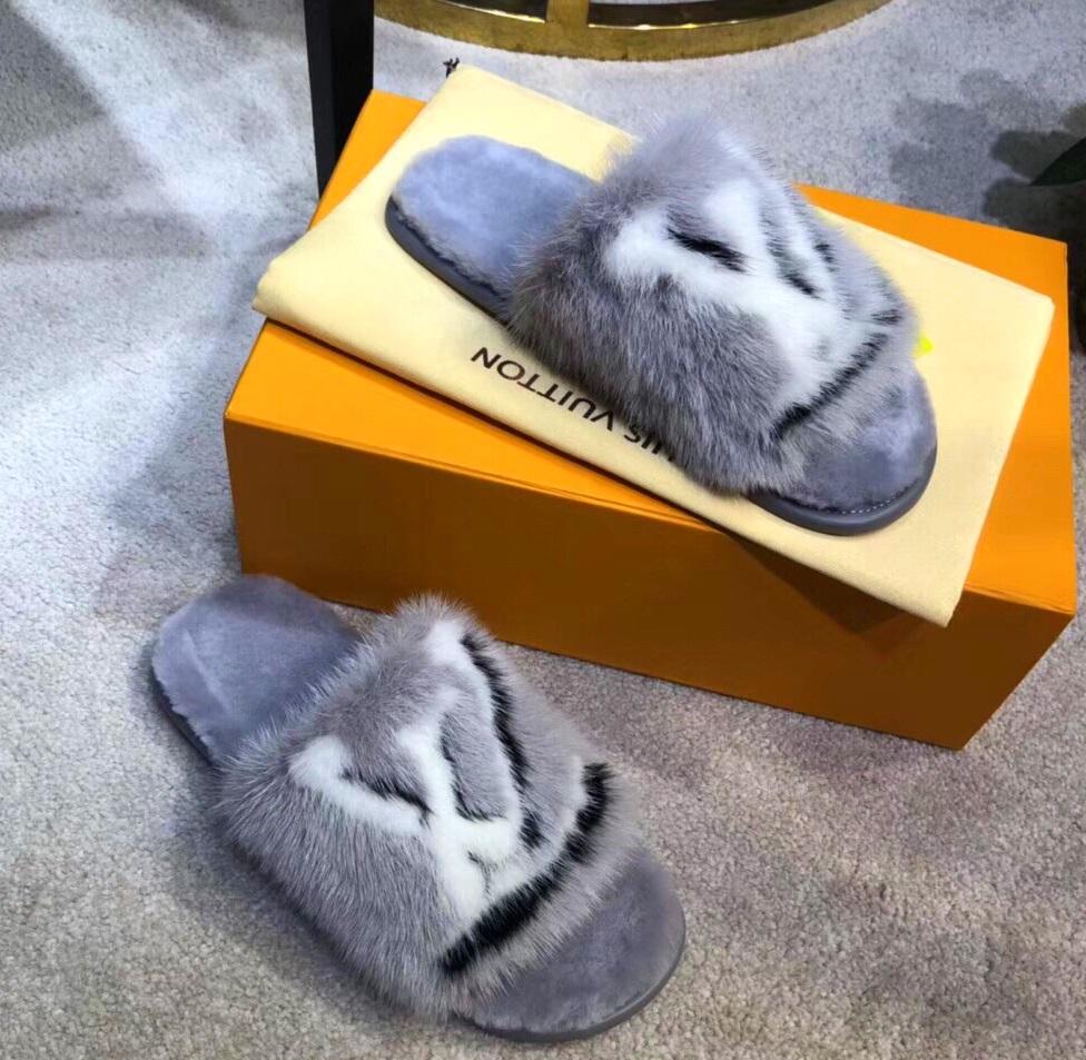 LU Mule Slippers Fur 2 Colors