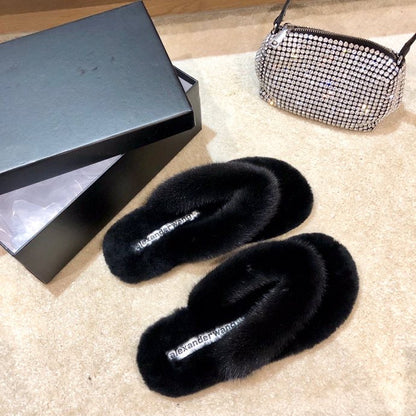 Wang Slippers Fur 2 Colors