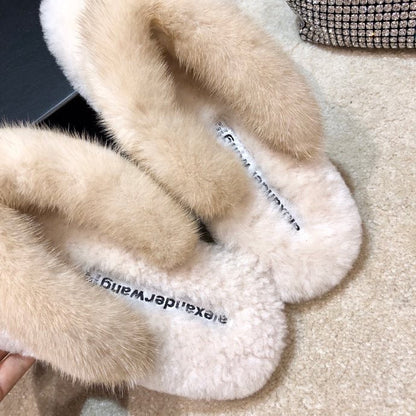 Wang Slippers Fur 2 Colors